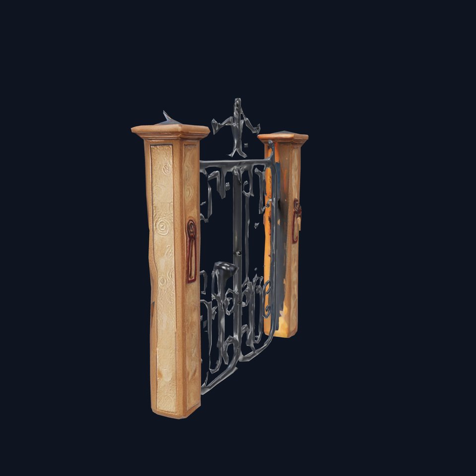Elegant Wrought Iron Gate model pack